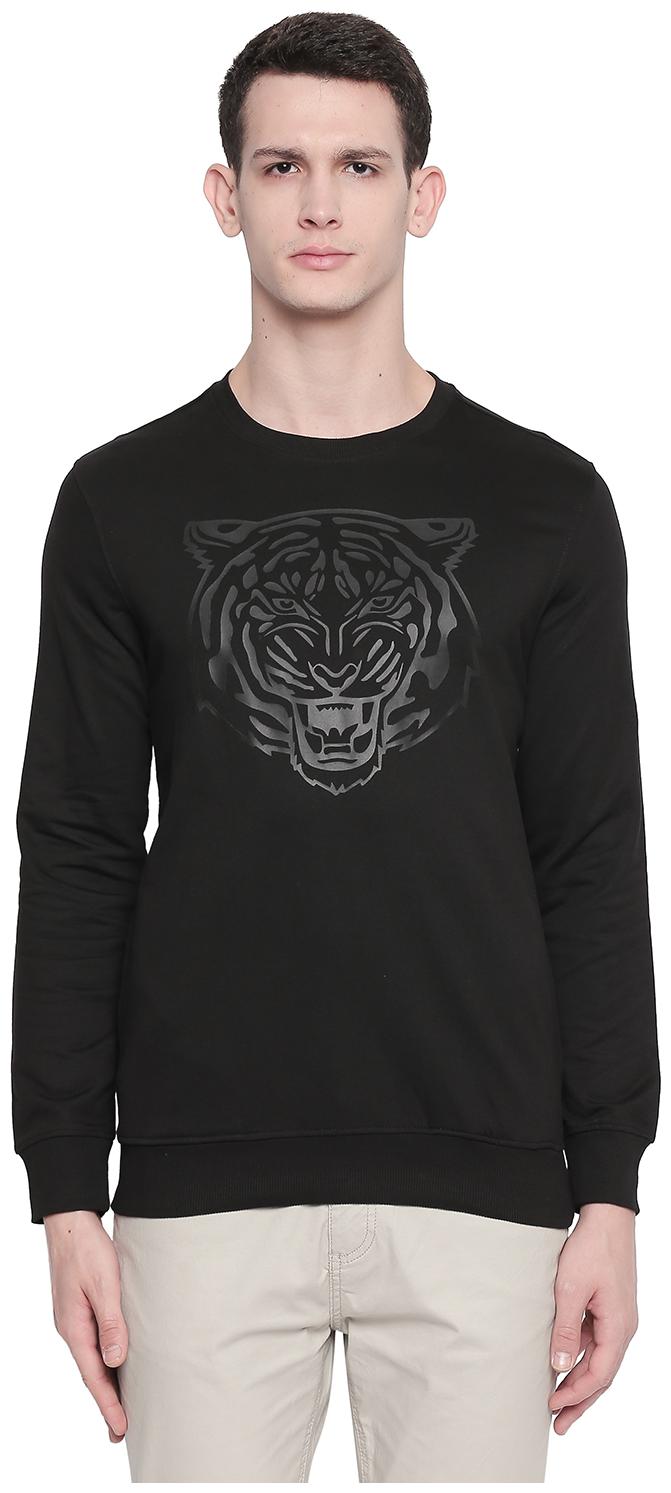 

SF Jeans By Pantaloons Cotton Printed Men Black Sweatshirt