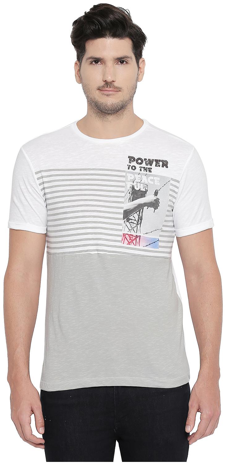 

SF Jeans By Pantaloons Men White Slim fit Cotton Round neck T-Shirt - Pack Of 1