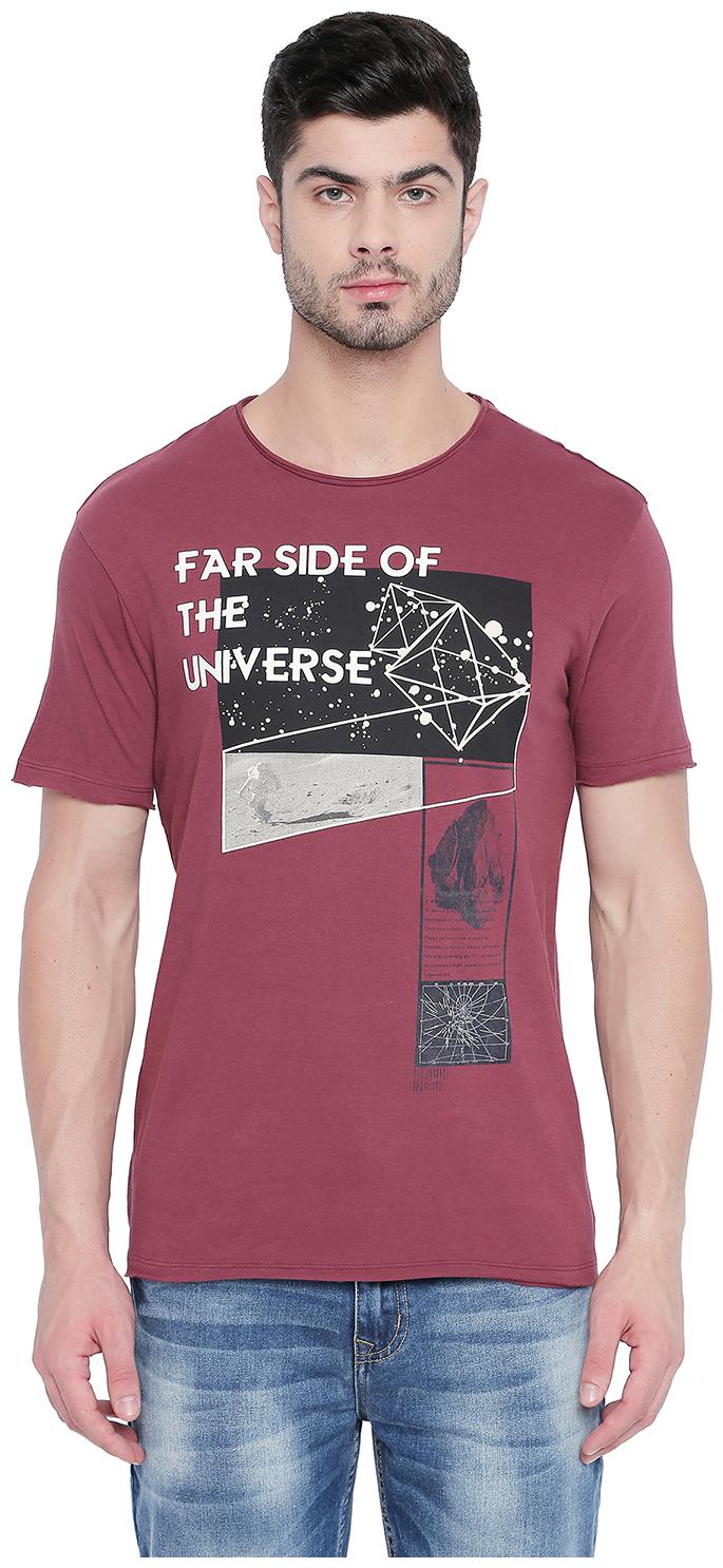 

SF Jeans By Pantaloons Men Maroon Slim fit Cotton Round neck T-Shirt - Pack Of 1