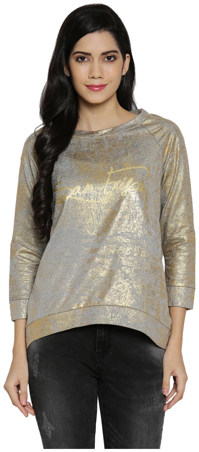 

SF Jeans By Pantaloons Women Printed Sweatshirt - Grey