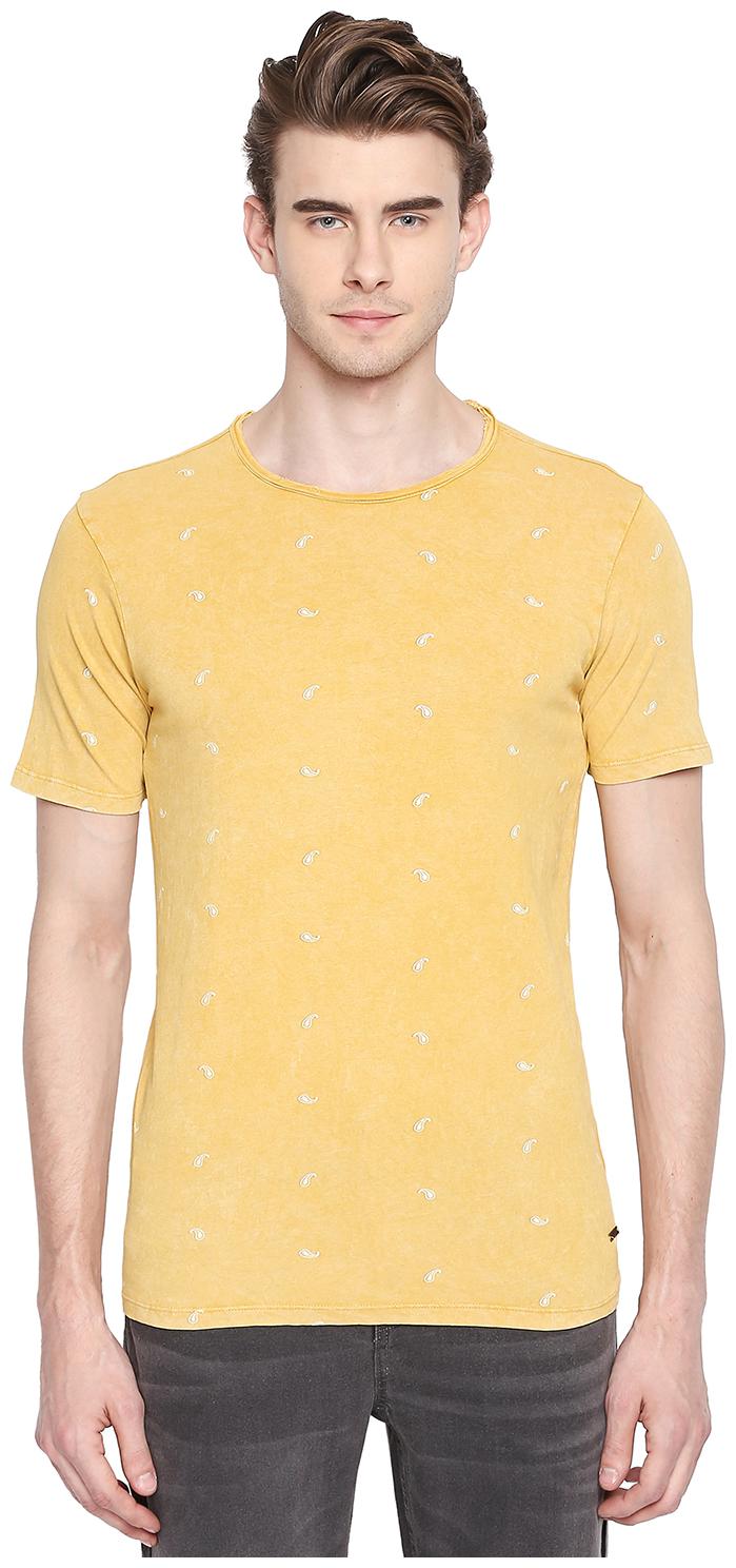 

SF Jeans By Pantaloons Men Yellow Slim fit Cotton Round neck T-Shirt - Pack Of 1