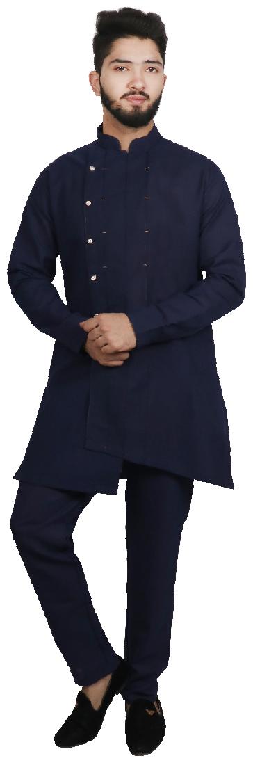 

SG LEMAN Blue Kurta Pyjama Set