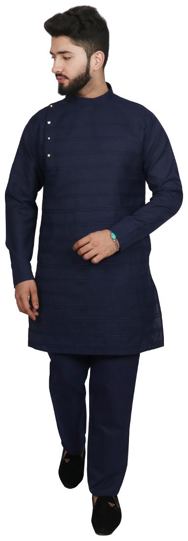 

SG LEMAN Blue Kurta Pyjama Set