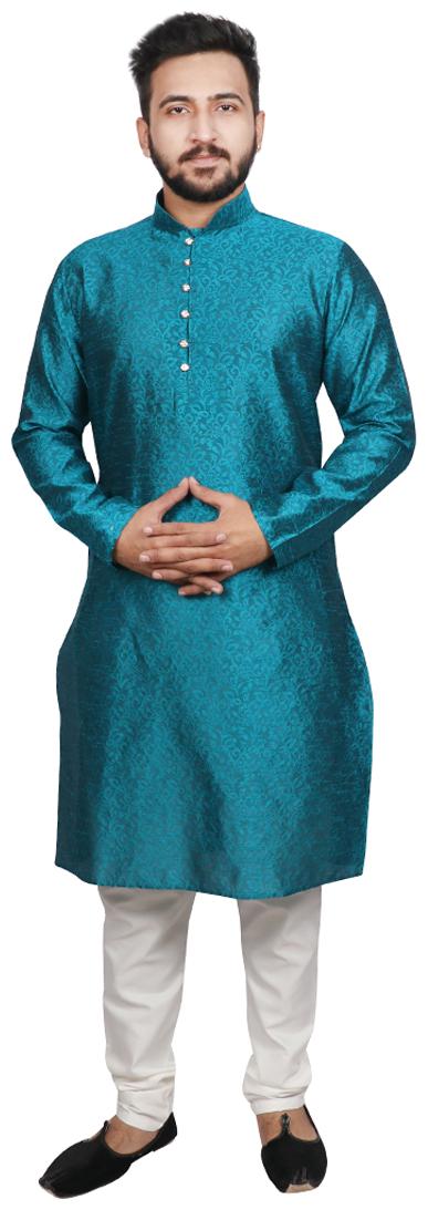 

SG LEMAN Blue Kurta Pyjama Set