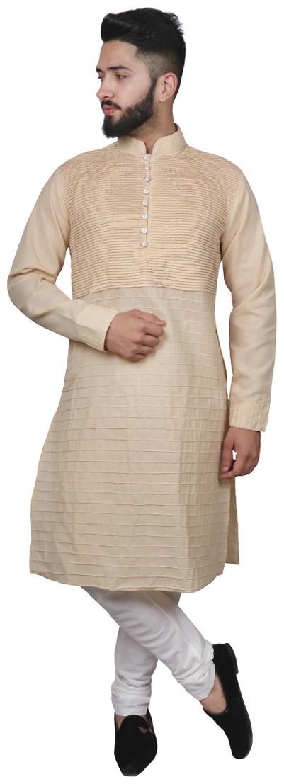 

SG LEMAN Cotton Solid Festival Yellow Kurta Pyjamas