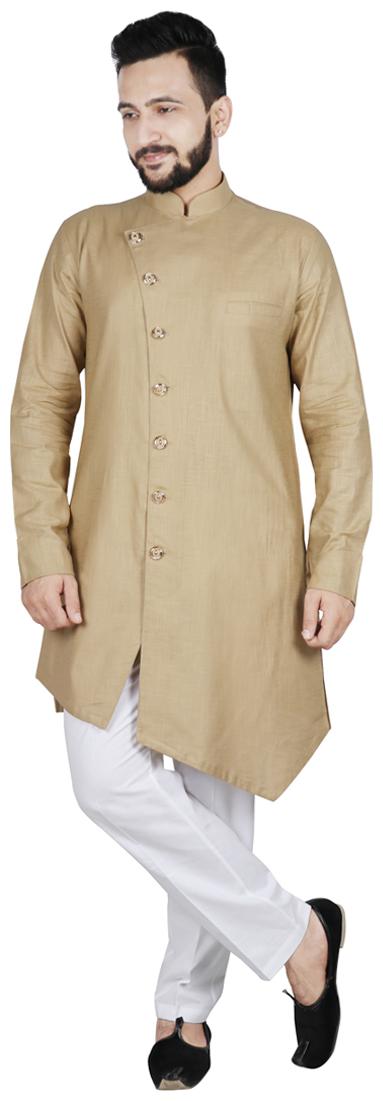 

SG LEMAN Drap Kurta with Pyjama Set For Men Green