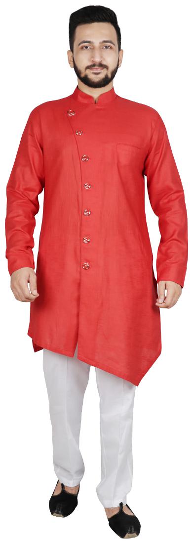 

SG LEMAN Drap Kurta with Pyjama Set For Men Maroon