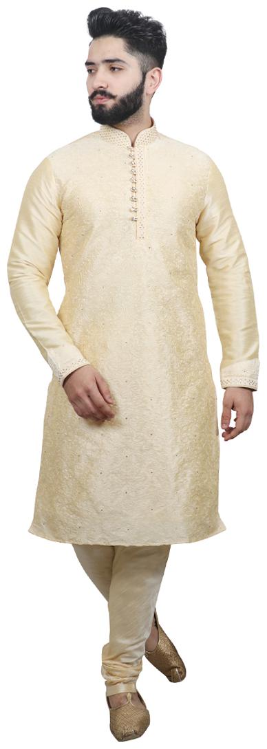 

SG LEMAN Fancy kurta pyjama For Men - Gold