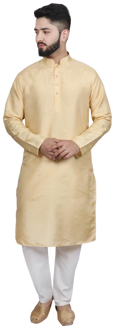 

SG LEMAN Gold Kurta Pyjama Set For Men