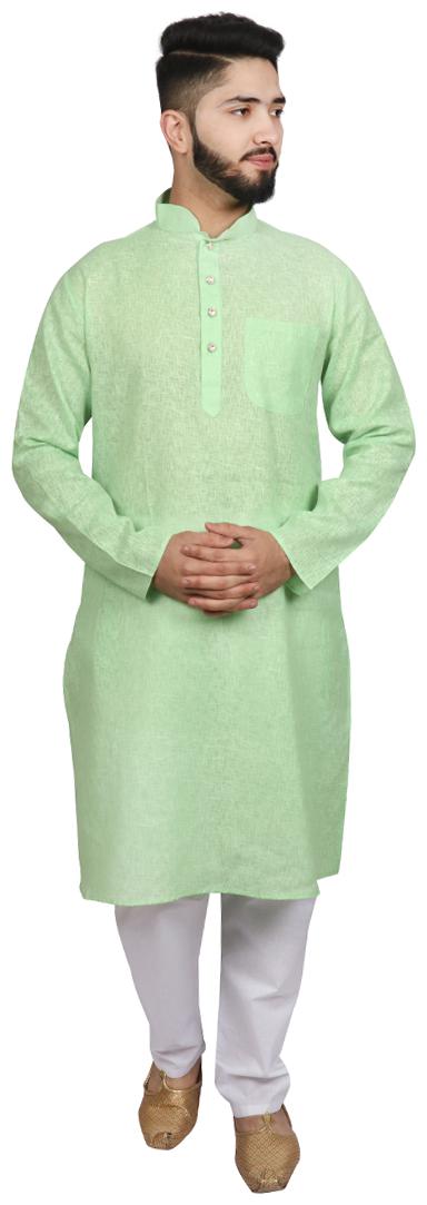 

SG LEMAN Green Kurta Pyjama Set For Men