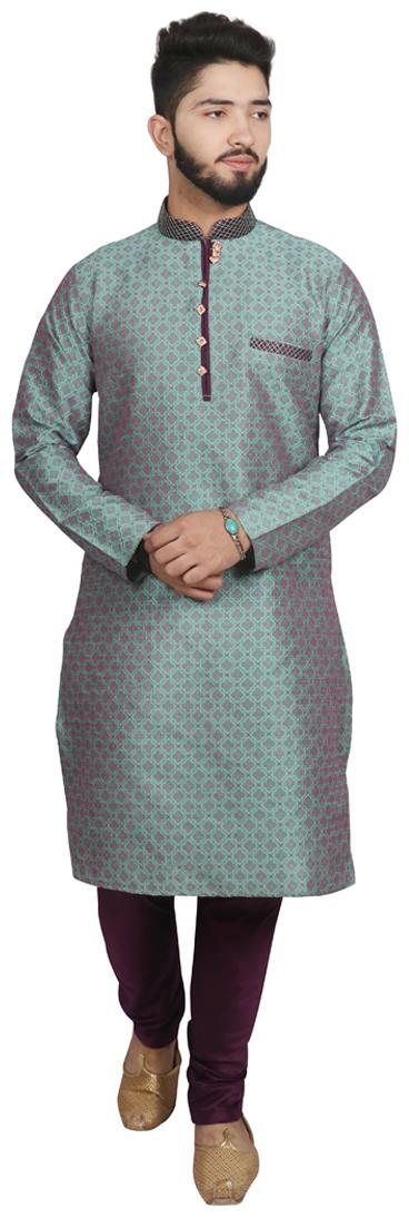 

SG LEMAN Green Kurta Pyjama Set