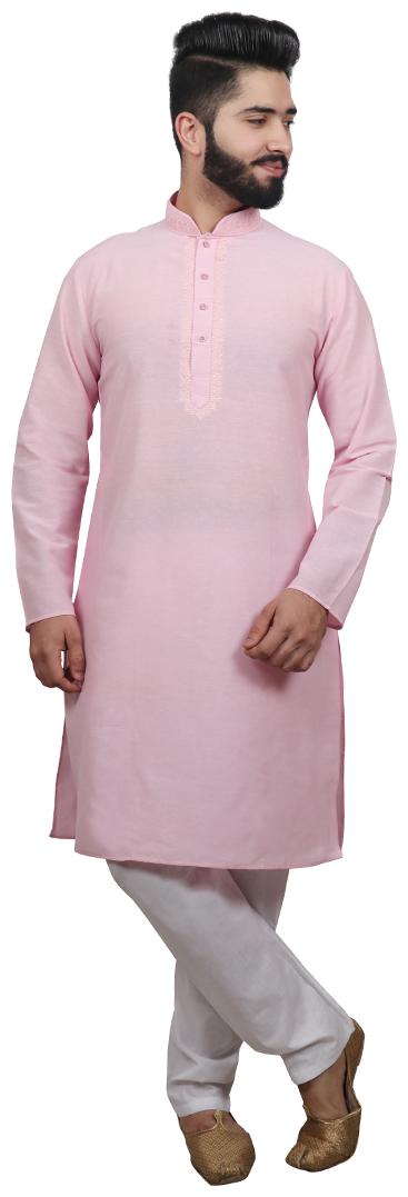 

SG LEMAN Kurta pyjamas For Men - Pink
