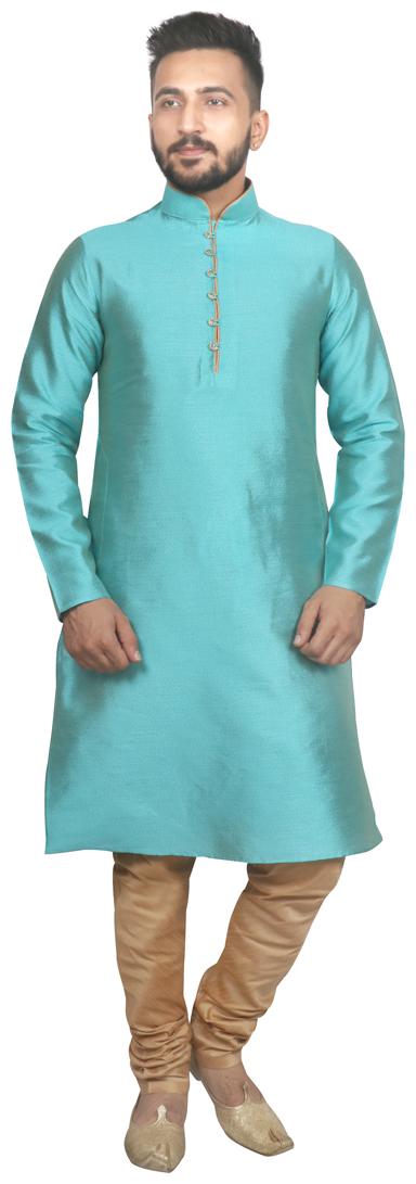 

Sg Leman Kurta Payjma Set For Men - Turquoise Beige