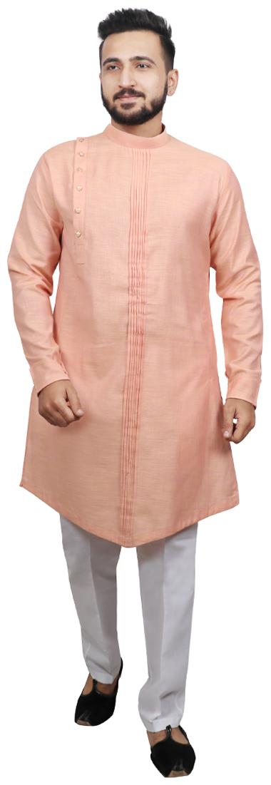 

SG LEMAN Pink Solid Kurta and Pyjamas