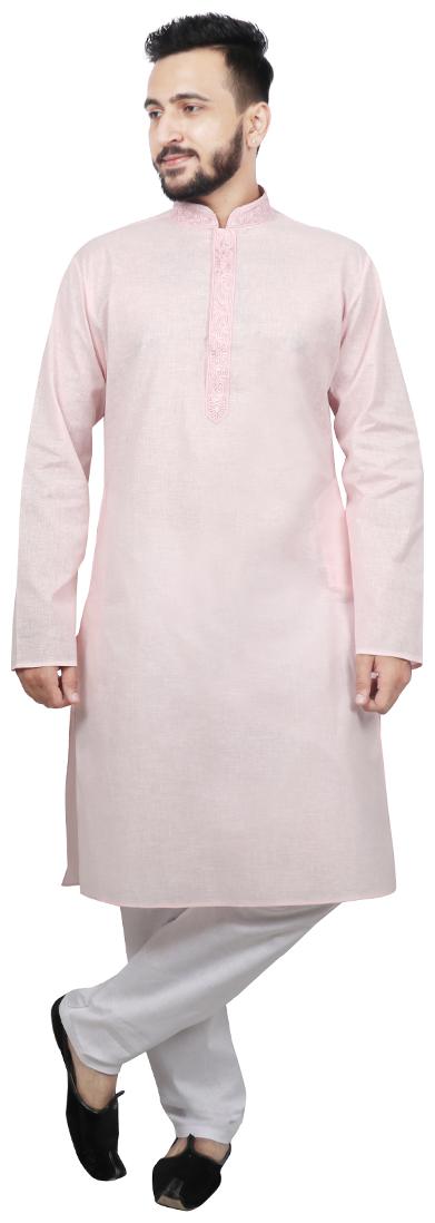 

SG LEMAN Kurta Pyjama For Men - Pink
