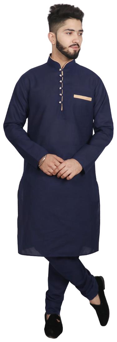 

SG LEMAN Kurta Pyjama set for Men - Blue