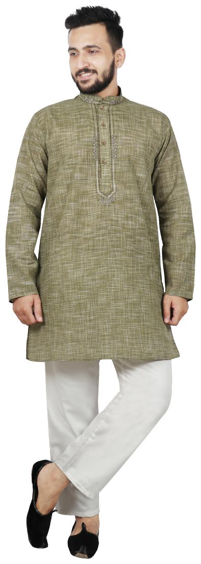 

SG LEMAN Kurta Pyjama For Men - Green
