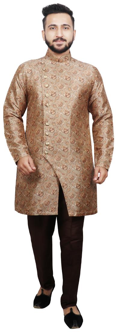 

SG LEMAN Beige Floral print Kurta and Trousers