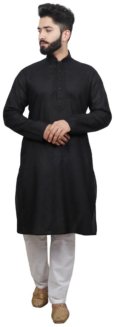 

SG LEMAN Kurta pyjamas For Men - Black