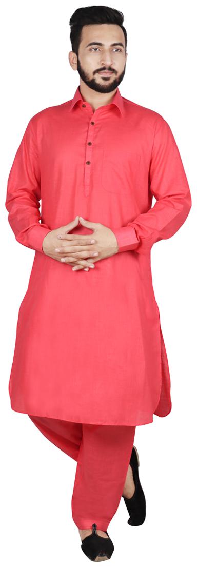 

SG LEMAN Kurta Pyjama For Men - Pink