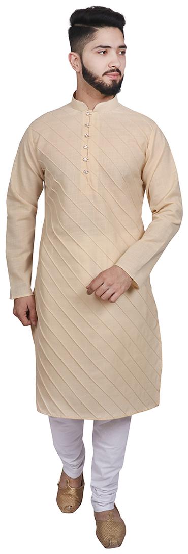 

SG LEMAN Kurta pyjama set for Men - Gold