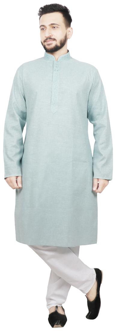 

SG LEMAN Kurta Pyjama For Men - Turquoise