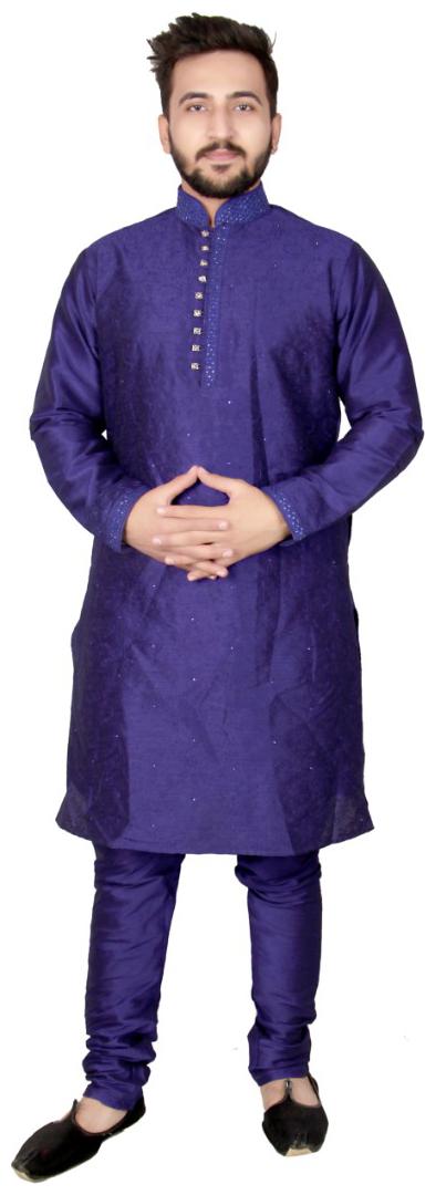 

SG LEMAN Kurta Pyjama set for Men - Blue