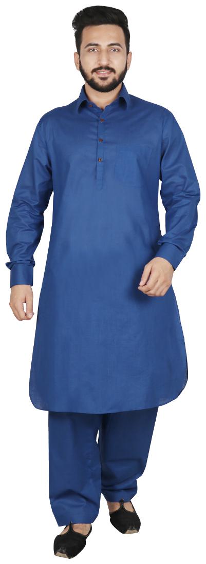

SG LEMAN Kurta Pyjama For Men - Blue