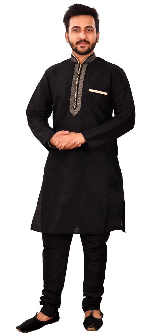 

SG LEMAN Kurta Payjama Set for Men - Black