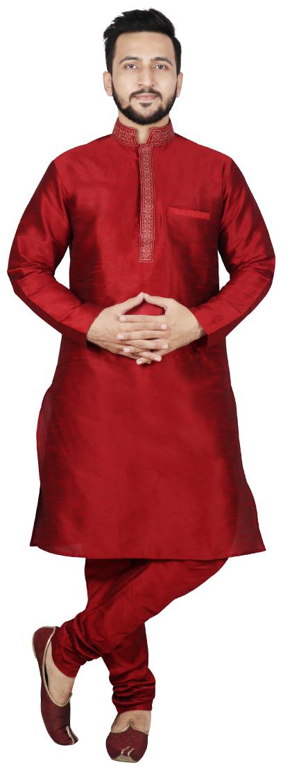 

SG LEMAN Kurta Pyjama For Men Maroon color