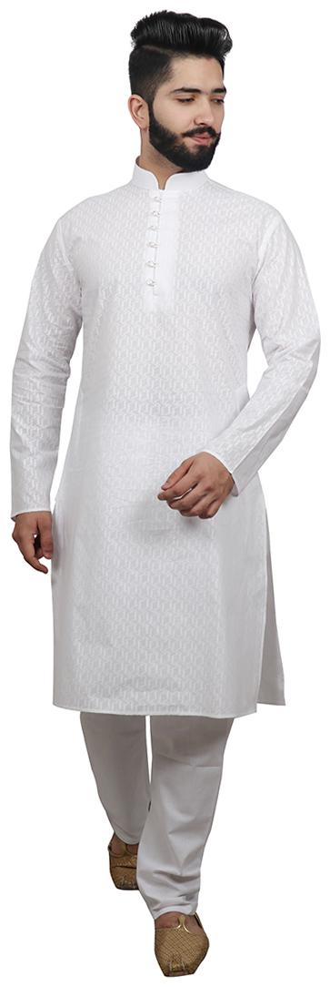 

SG LEMAN Kurta pyjamas For Men - White
