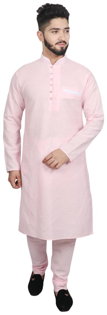 

SG LEMAN Kurta Pyjama set for Men - Peach
