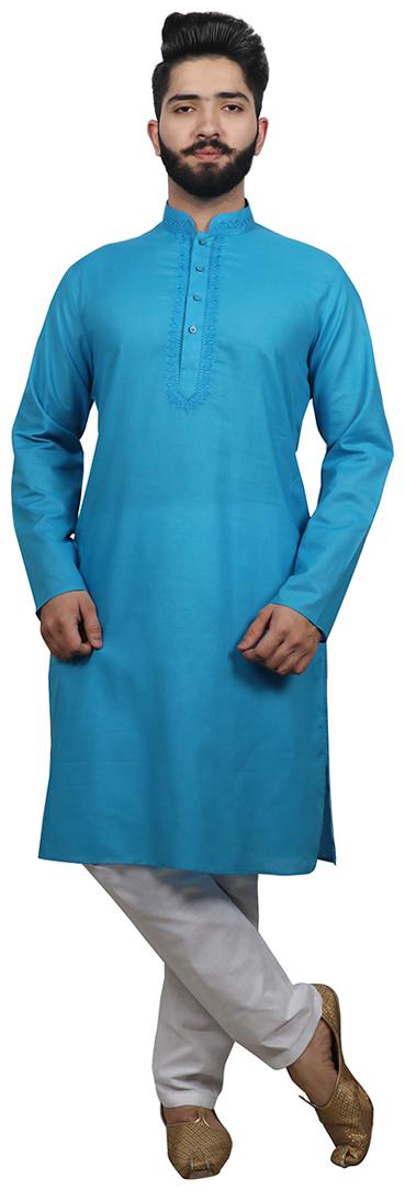 

SG LEMAN Kurta pyjamas For Men - Turquoise