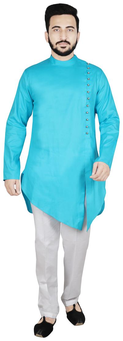 

SG LEMAN Kurta Pyjama For Men - Turquoise