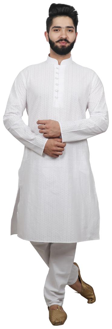 

SG LEMAN Kurta pyjamas For Men - White