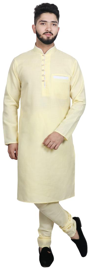 

SG LEMAN Kurta Pyjama set for Men - Yellow