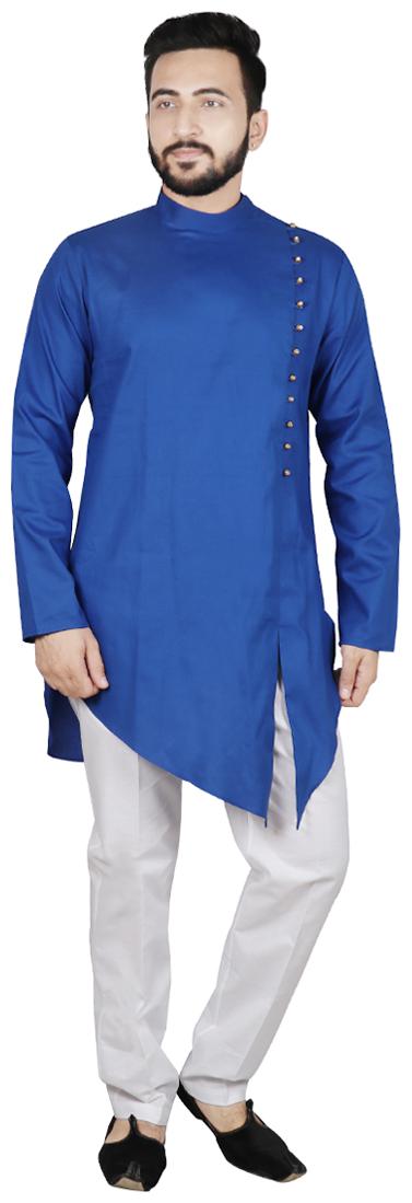

SG LEMAN Kurta Pyjama For Men - Blue White