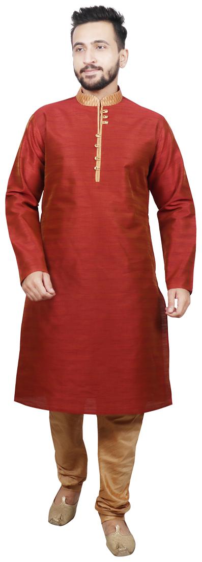 

SG LEMAN Kurta pyjamas For Men Maroon
