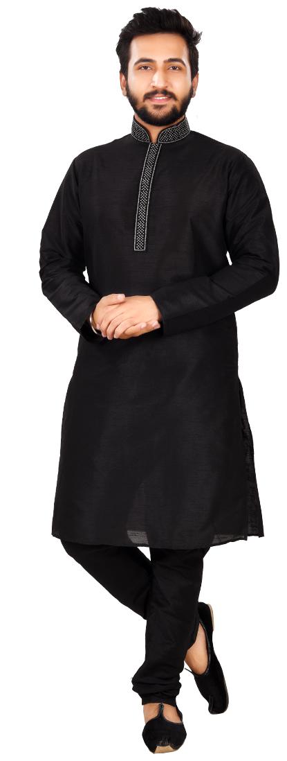 

SG LEMAN Kurta Payjama Set for Men - Black