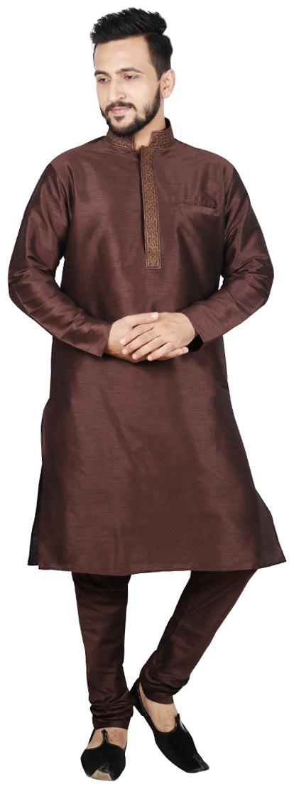 

SG LEMAN Kurta Pyjama For Men Brown color