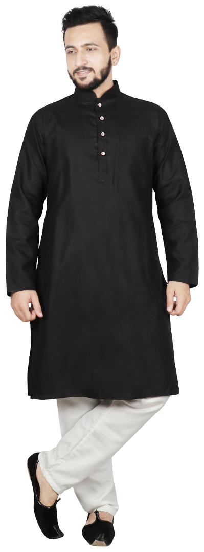 

SG LEMAN Kurta Pyjama For Men Black and White color