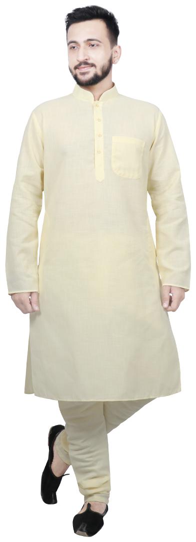 

SG LEMAN Kurta Pyjama For Men - Yellow