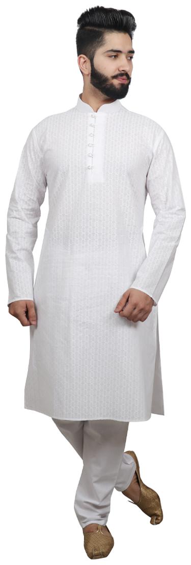 

SG LEMAN Kurta pyjamas For Men - White
