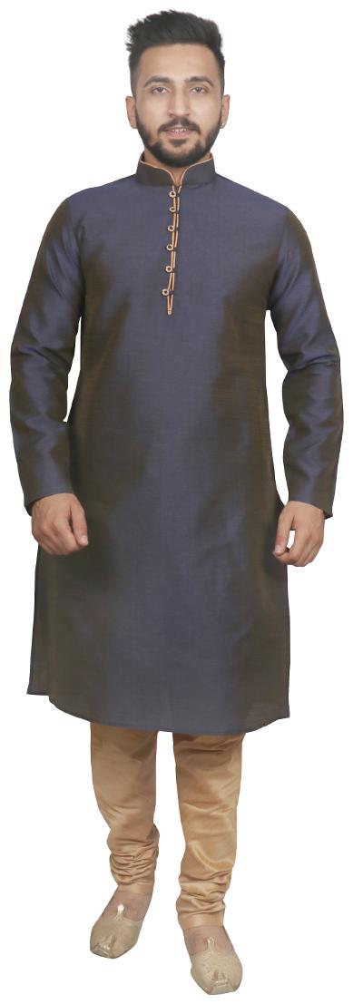 

Sg Leman Kurta Payjma Set For Men - Blue Beige