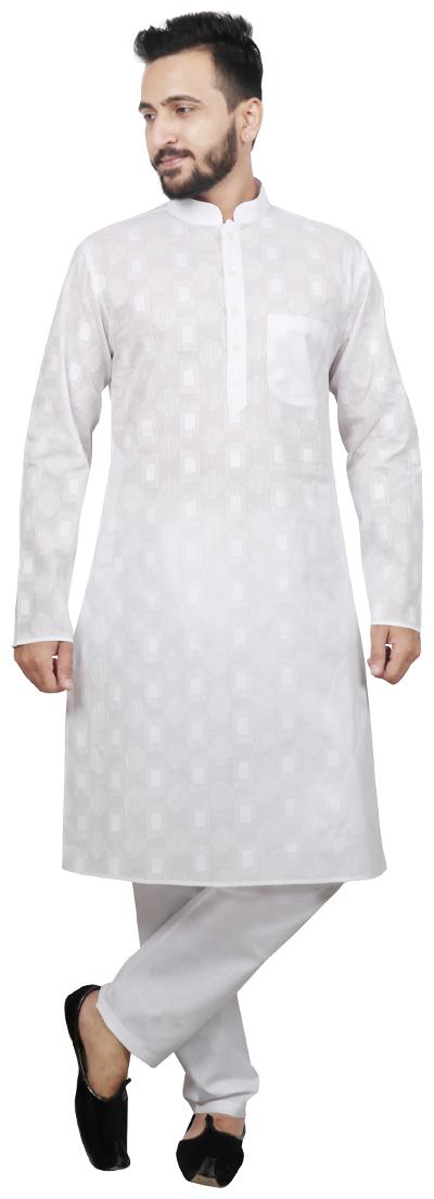 

Sg Leman Kurta Pyjama For Men - White