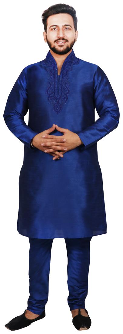 

SG LEMAN Kurta Pyjama set for Men Blue
