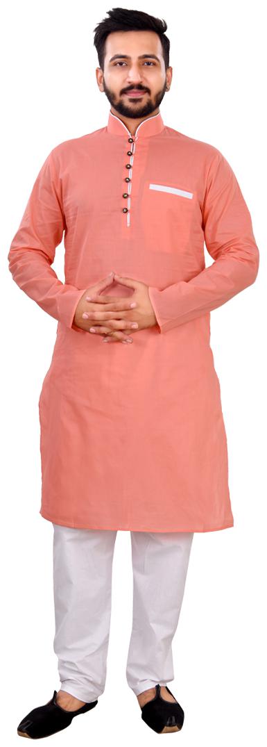 

SG LEMAN Kurta Pyjama set for Men Pink