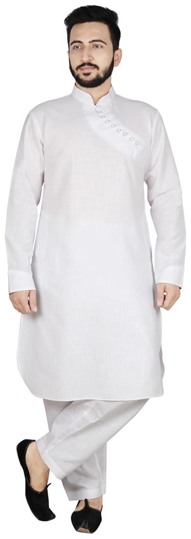 

Sg Leman Kurta Pyjama Set For Men White