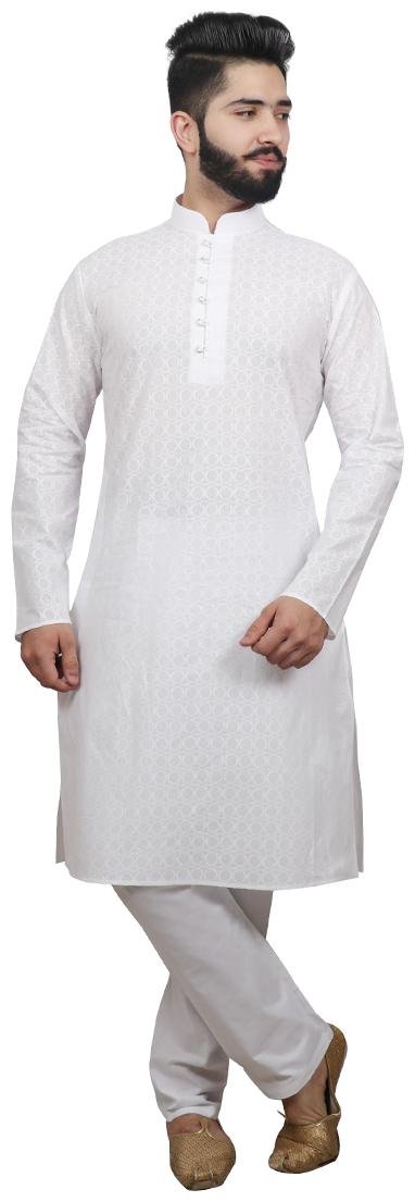 

SG LEMAN Kurta pyjamas For Men - White