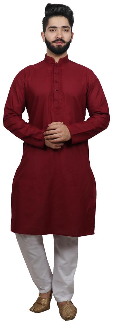 

SG LEMAN Kurta pyjamas For Men - Maroon
